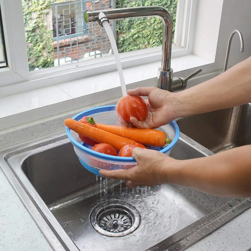 Promotion! Collapsible Microwave Plate Cover Colander Strainer for Fruit Vegetables | Дом и сад