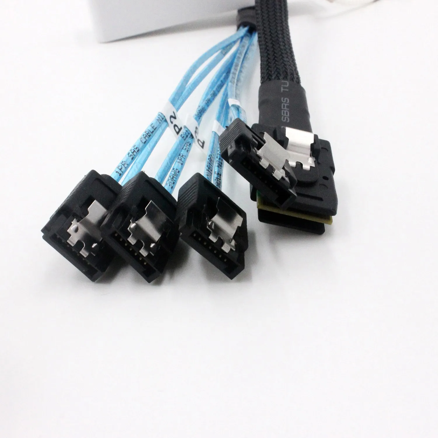 Top Mini SAS 36Pin SFF-8087 Male To 4 SATA 7Pin Female Cable Host/Controller Target/Backplane (0.5m) |