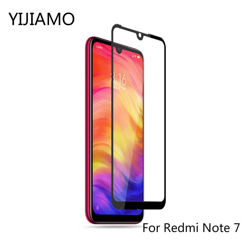 Закаленное 3d-стекло YIJIAMO с полным покрытием экрана для Xiaomi Redmi Note 7 защита 9H