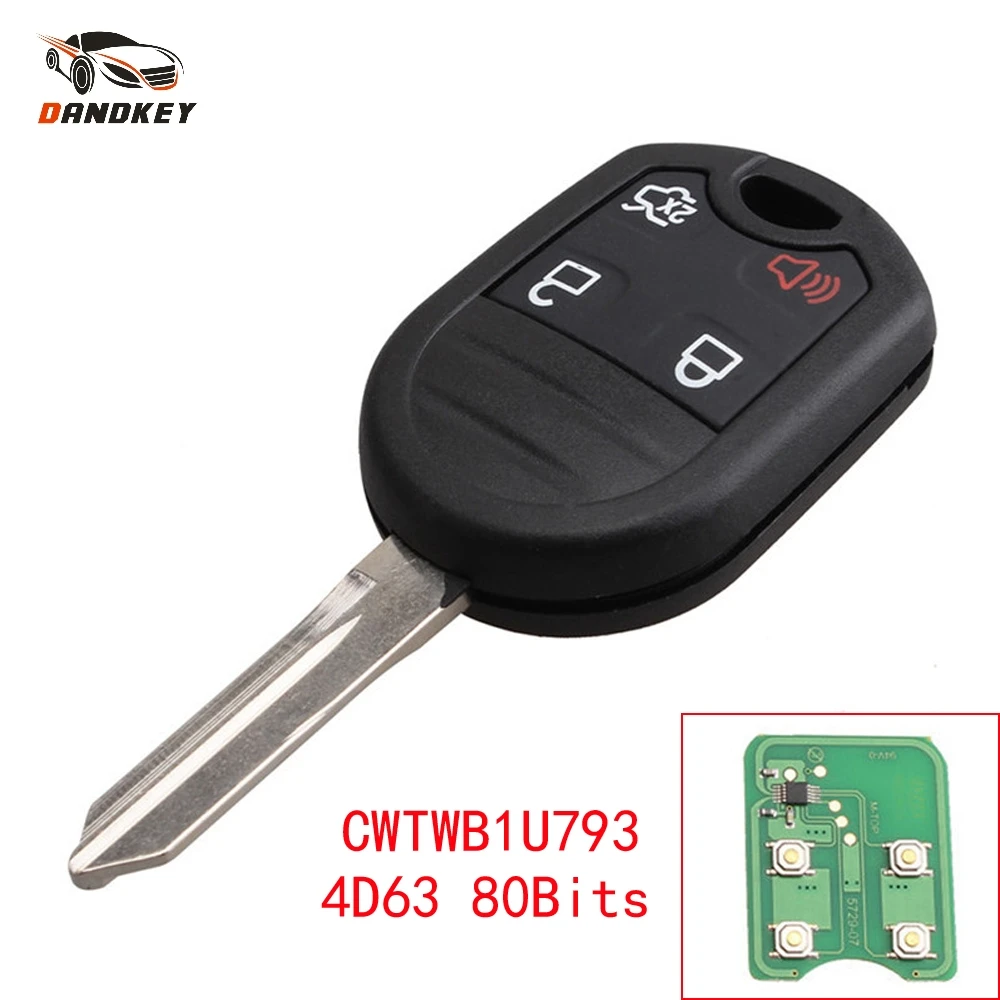 Dandkey 4 кнопки Fob для Ford Edge Explorer Escape 2011 2015 Maverick 315mhz CWTWB1U793 с 4D63 80 бит умный