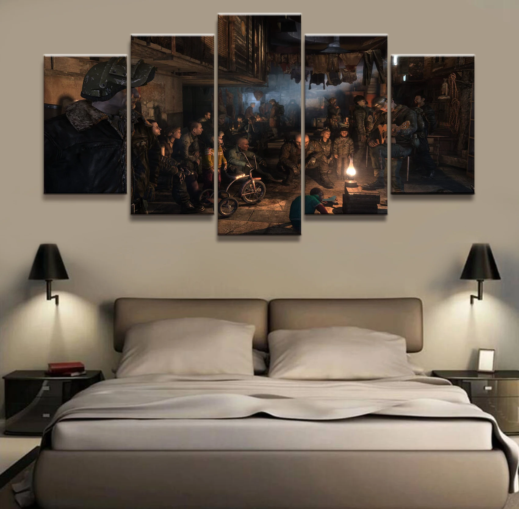 

Home Decor Poster HD Pictures Prints Canvas 5 Piece Modular metro exodus Game Living Room Art Decorative Painting Framed