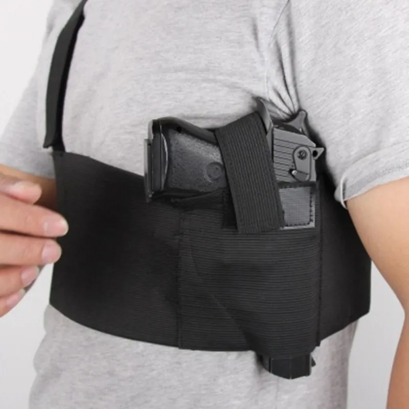 Durable and Flexible Tactical Adjustable Belly Band Waist Pistol Gun Holster Belt Girdle New |
