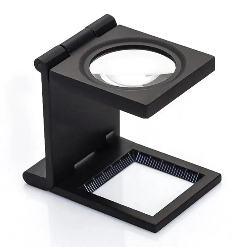 

1 Piece 28MM 10X Folding Linen Tester Mini Pocket Metal Magnifiers Cloth Thread Counter Magnifier Magnifying Glass 9005D