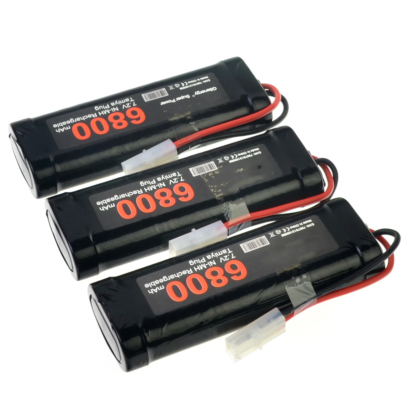 

3pcs 7.2V Battery 6800mah NiMH Batteries Pack For RC Car Truck Buggy Boat Tank Ni-Mh Baterias gray supper power
