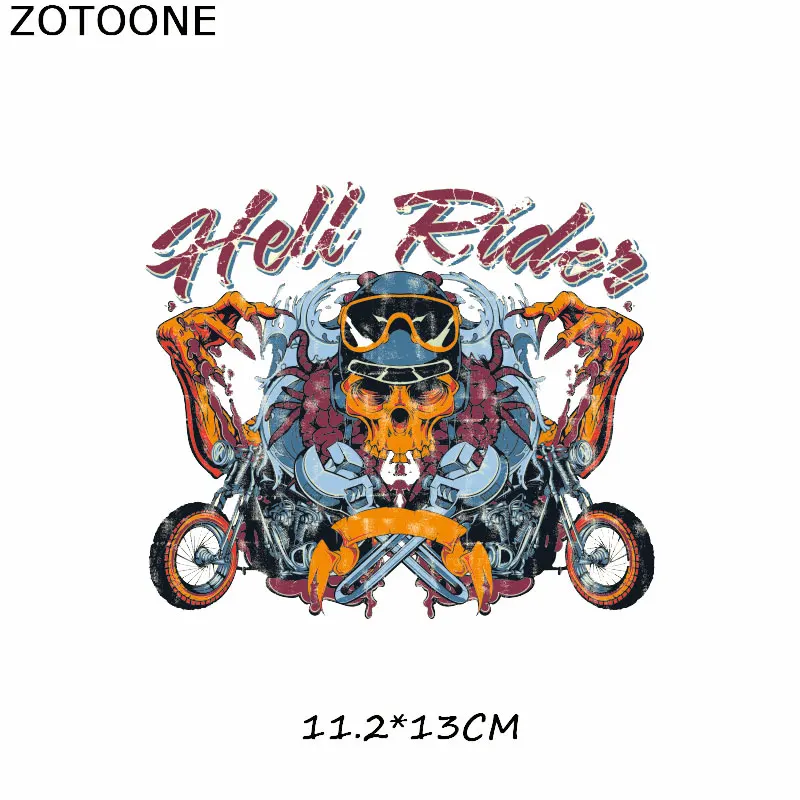 Нашивки ZOTOONE Iron On Skull для одежды термопереводные Стикеры сделай сам футболка