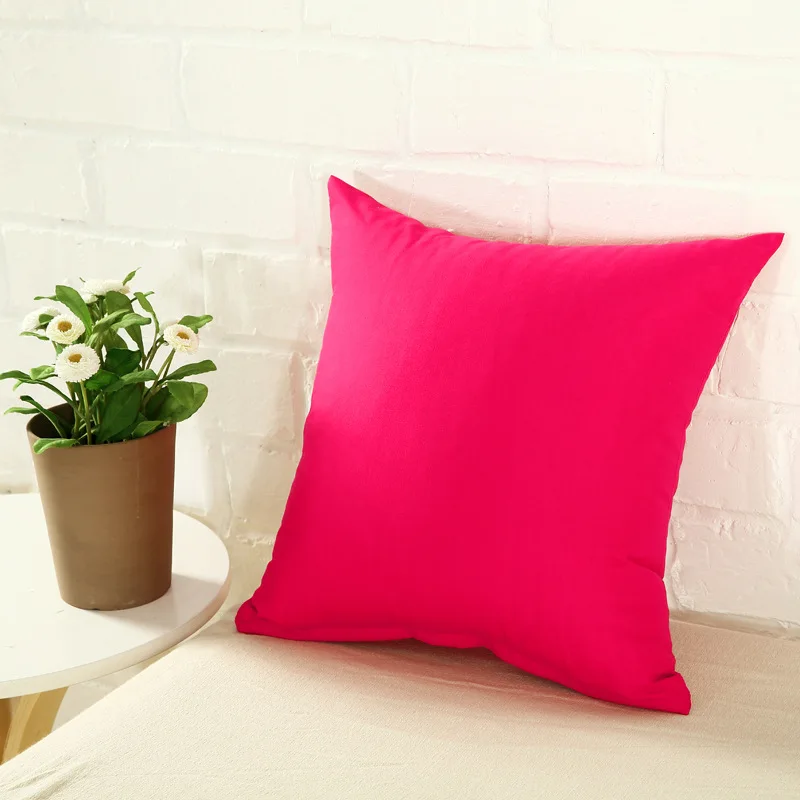 

Candy Color Cushion Cover Simple Solid Color Throw Pillow Case Black and White Decorative Pillowcase Car Cushion Cover