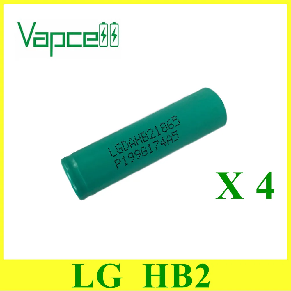 4 шт. 100% оригинальные литиевые аккумуляторные батареи VAPCELL 18650 1500 мАч 30 А для LG HB2 |