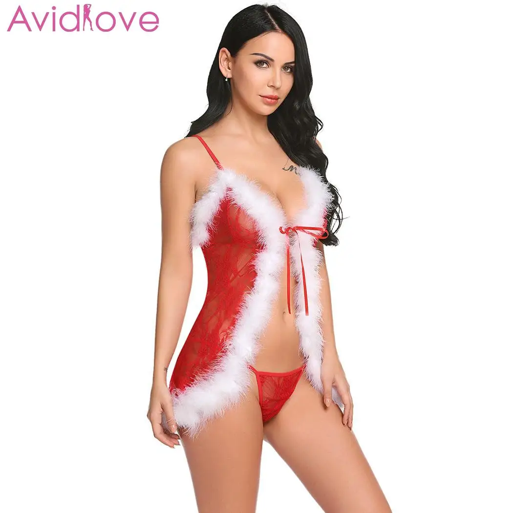 Avidlove рождественское сексуальное ночное белье горячее эротическое пижамы