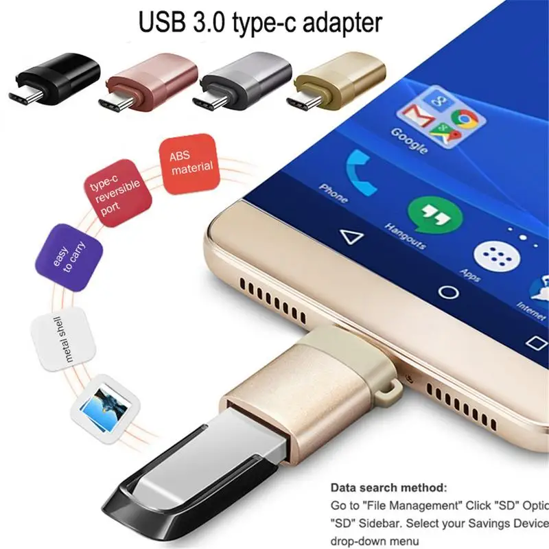 Micro OTG Type C USB адаптер для Macbook Tablet Huawei Lenovo Zuk Z1 Samsung Galaxy 3 0 зарядный преобразователь