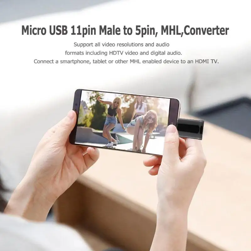 Микро USB 11pin папа к 5pin мама адаптер MHL конвертер Разъем для Samsung Galaxy S2 S3 S4 I9500