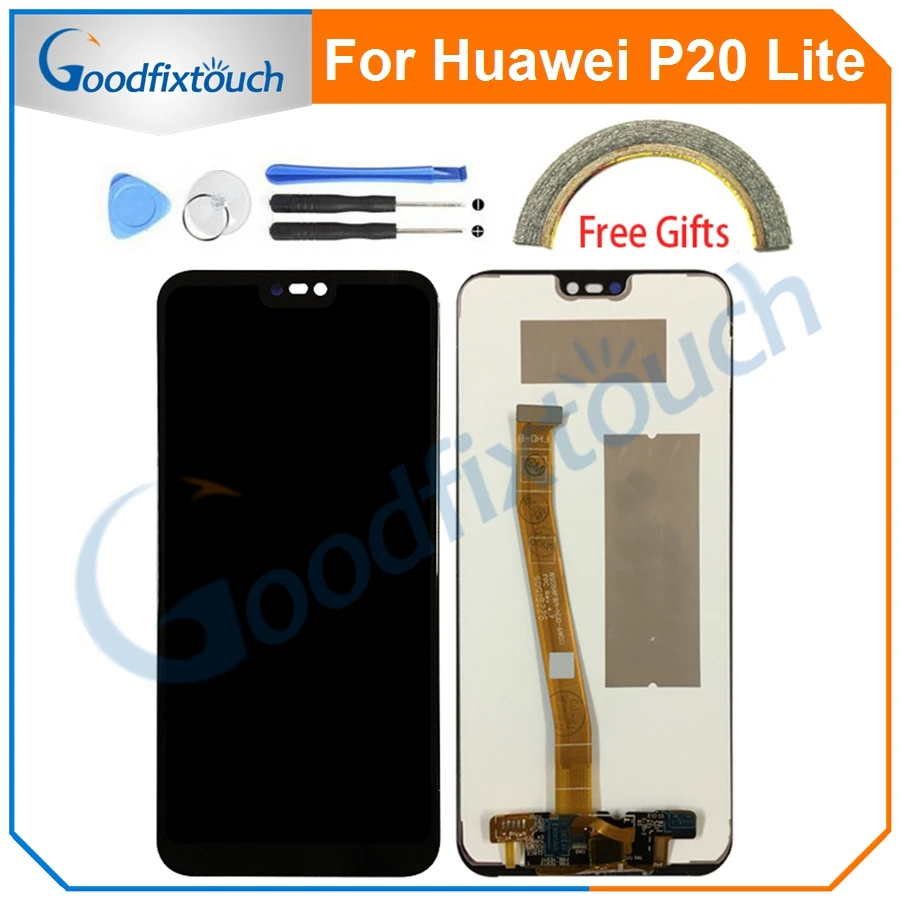 

ЖК-дисплей и дигитайзер сенсорного экрана в сборе для Huawei P20 lite / Nova 3e, запасные части, 100% Протестировано, оригинальный, черный, 5,84 дюйма
