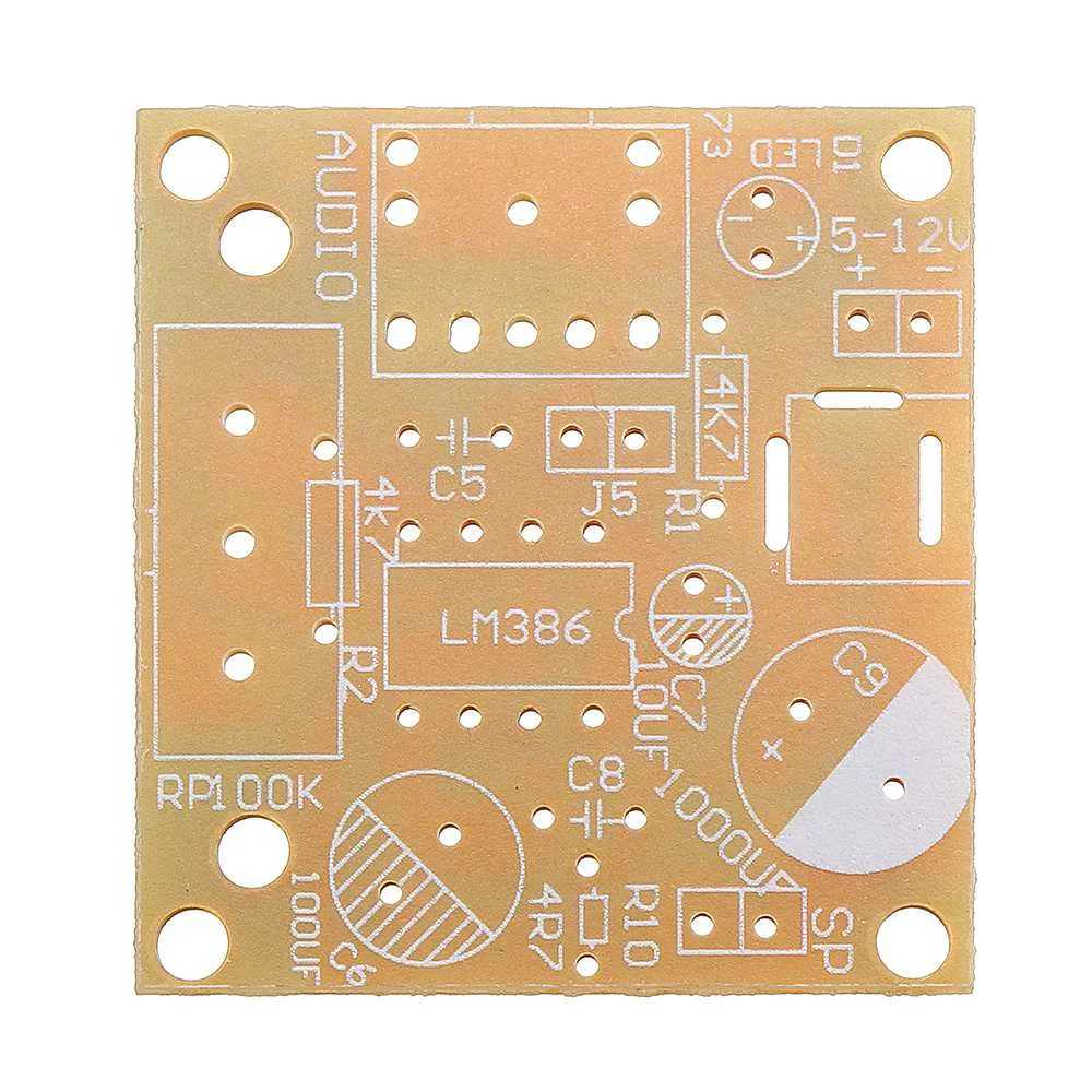 LEORY DIY LM386 ультра мини Мощность Плата усилителя комплект низкая потребление 3 ~ 12