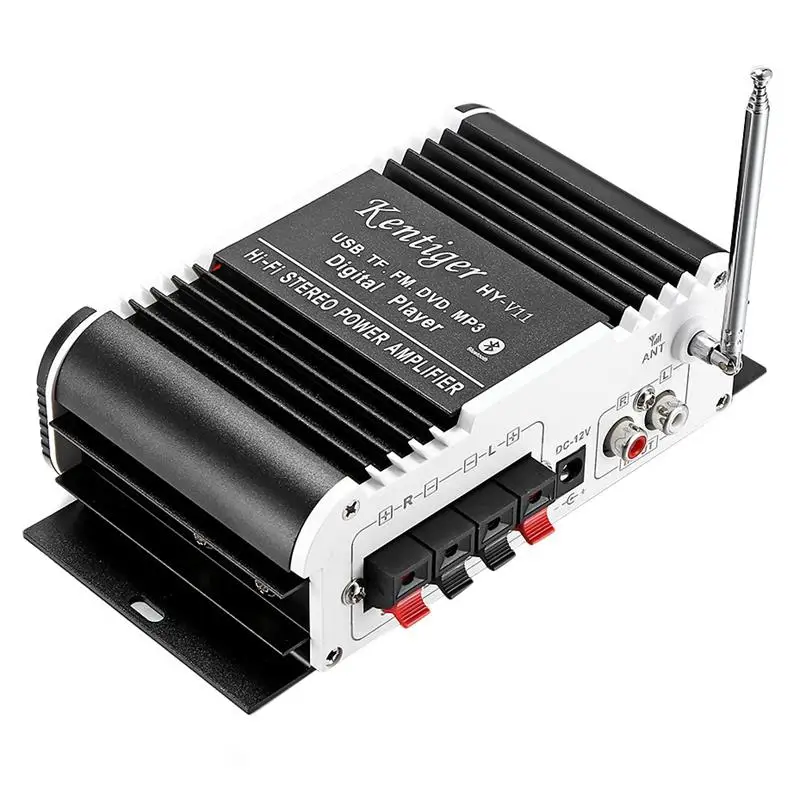Kentiger Hy V11 Bluetooth усилитель 2 канальный супер бас аудио с пультом дистанционного