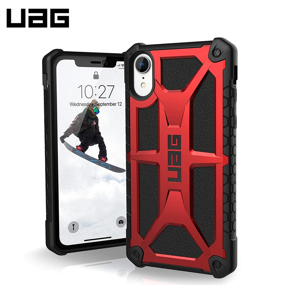 Чехол UAG Monarch для iPhone XR противоударный металлический экзоскелет вставки из кожи