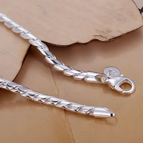 Fine Silver Plated Wholesale Jewelrys Hot Sale Factory Price Charm Free Shipping Fashion Small Twisted Line Bracelets H210 | Украшения и