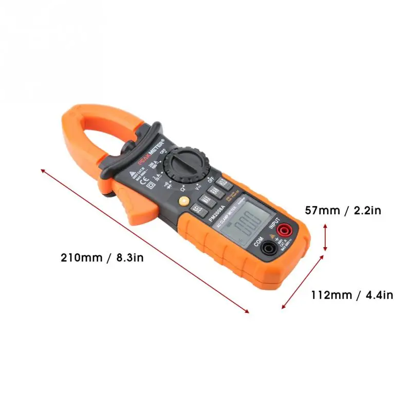 Цифровой мультиметр PEAKMETER PM2008A миниатюрный зажим для измерения напряжения и силы
