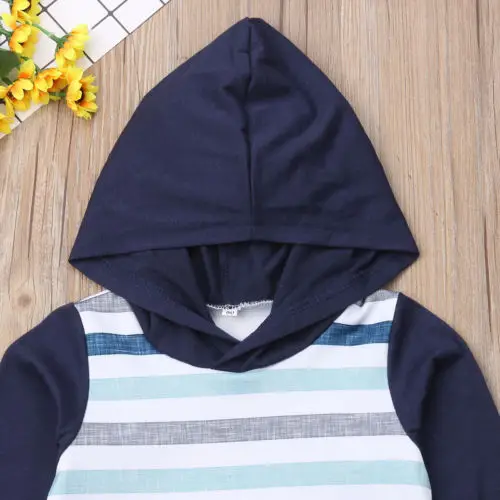 Emmababy/для маленьких мальчиков и девочек в полоску с длинными рукавами комбинезон