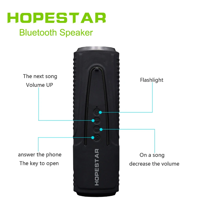 Hopestar P3 Bluetooth динамик беспроводной сабвуфер велосипед Xp4 водонепроницаемый стерео