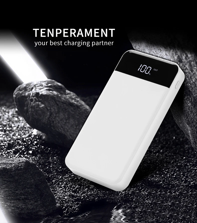 Быстрая Зарядка power Bank 20000 mAh 2 Портативное зарядное usb устройство 18650 Внешняя батарея для iPhone Xiaomi PoverBank|Внешние