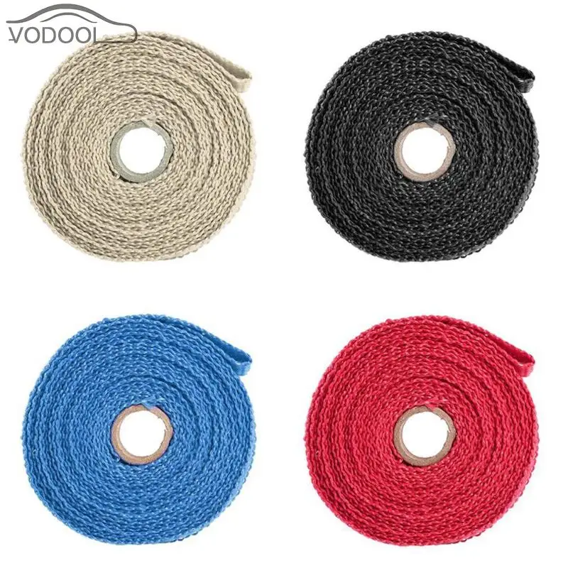 

5 м Мотоцикл выхлопная труба заголовка обёртка износостойкая термостойкая ткань модификация автомобиля Универсальная изоляционная лента