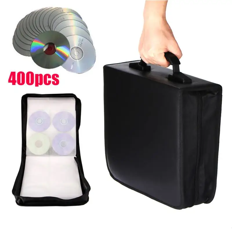 Вместительная сумка для компакт дисков 400 CD DVD VCD бумажник органайзер хранения
