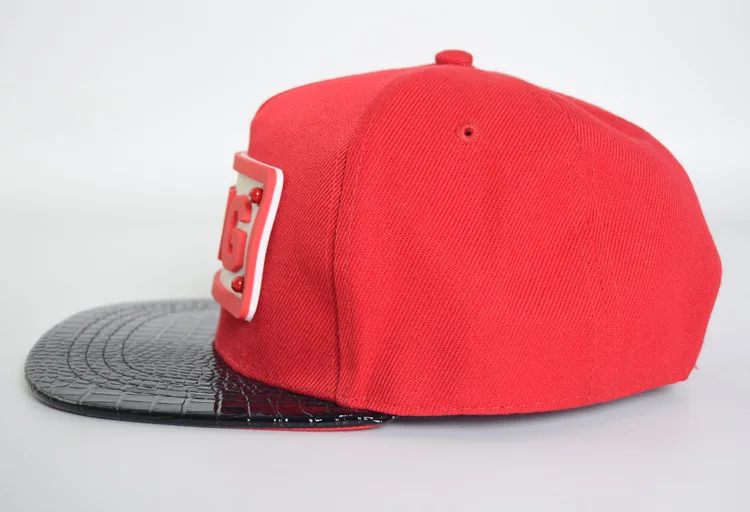 Новый шаблон крокодиловой кожи Snapback нажмите Клей Король письмо бейсбольная