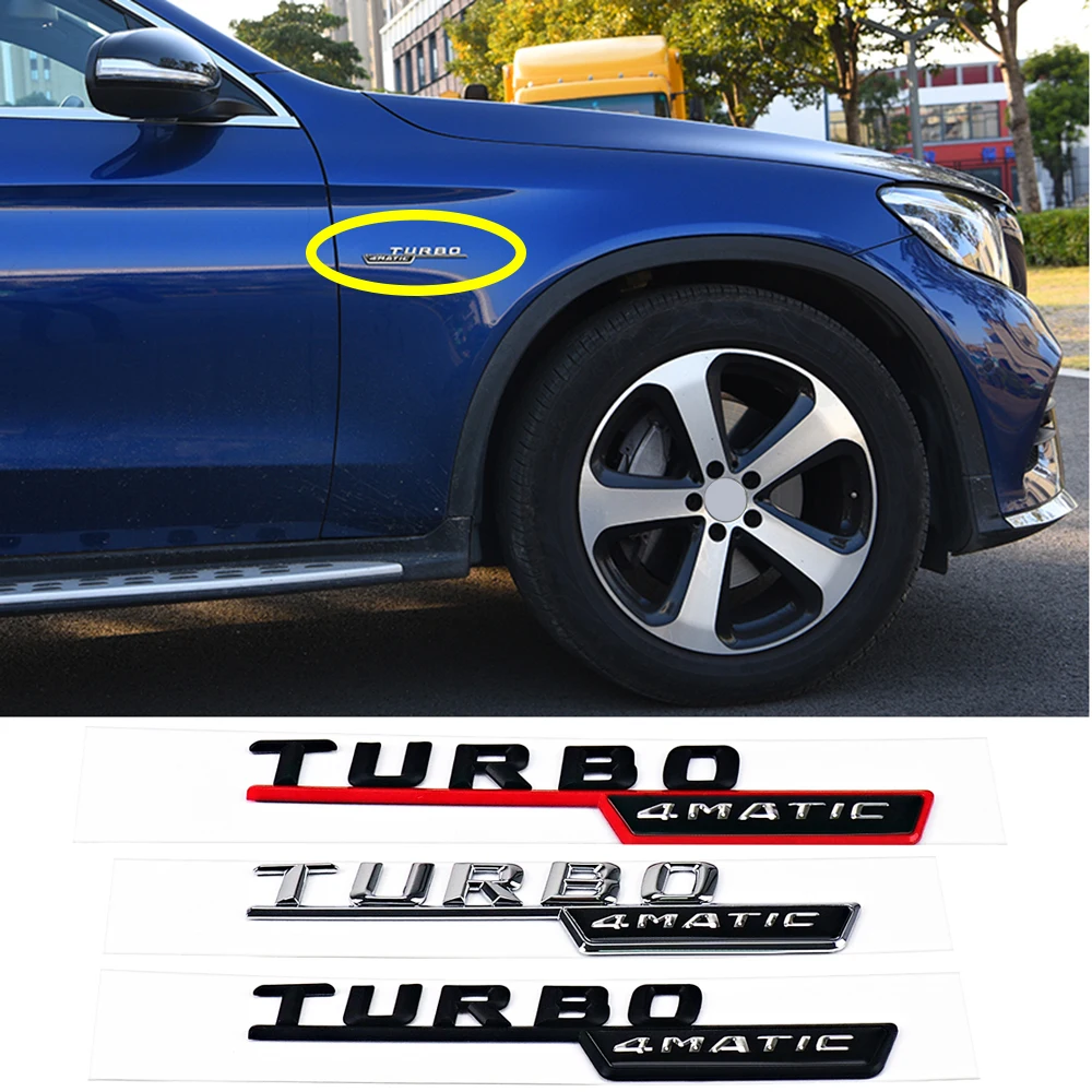 2 шт. автомобиля Fender Буквы Знак Эмблемы 3D Стикеры наклейка для Mercedes Benz AMG gla GLC CLA GLE C