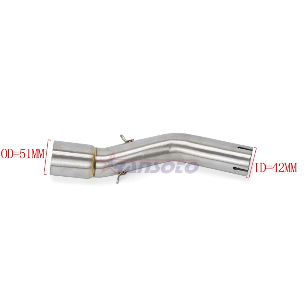 RANSOTO Motorcycle Exhaust System Slip On Middle Pipe For SUZUKI GSX250R GSX 250R 2017 2018 | Автомобили и мотоциклы