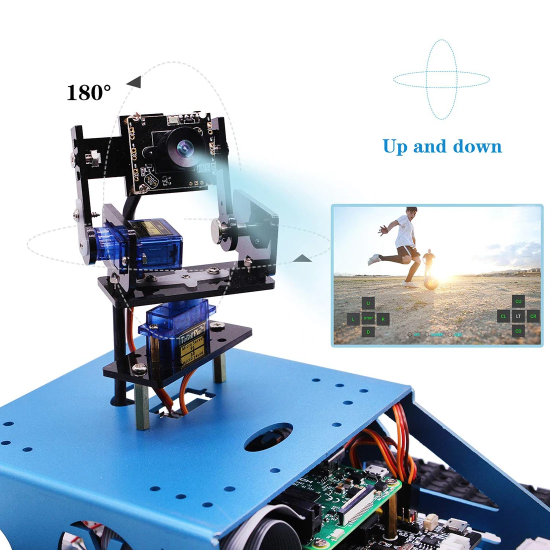 Умный Роботизированный комплект Raspberry Pi Tank Wi Fi программируемая Беспроводная