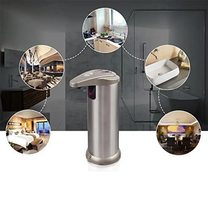 Automatic Stainless Steel Sensor Dispenser Shampoo Box Soap Unisex Household Kitchen Bathroom not included Batteries | Обустройство