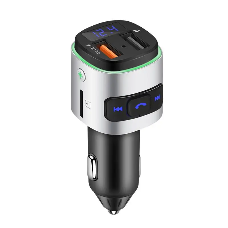 FM передатчик Aux модулятор Bluetooth автомобильный комплект громкой связи 12 24 В