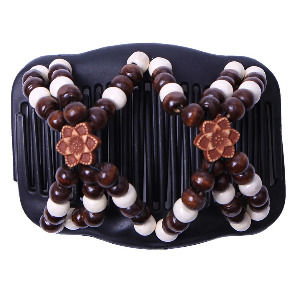 Женский необходимый гребешок для девочки двойная заколка с бусинами Подарочный