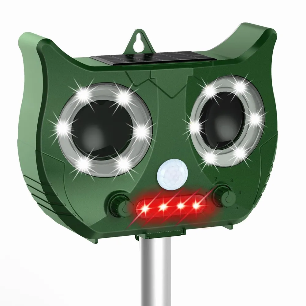 Уличный ультразвуковой отпугиватель животных и птиц на солнечной энергии