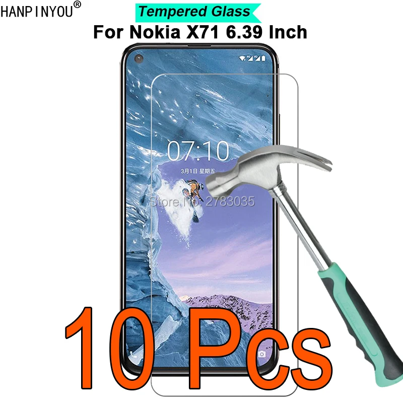 

10 шт./лот для Nokia X71 6,39 "твердость 9H 2.5D ультратонкое Закаленное стекло пленка защита для экрана