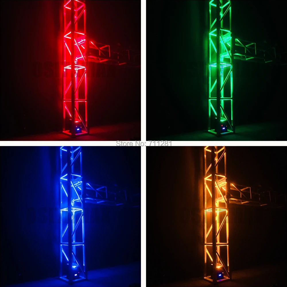 6 шт. LED Par 6в1 RGBWA освещение УФ с DMX512 для дискотеки DJ украшение вечеринки фиолетовый