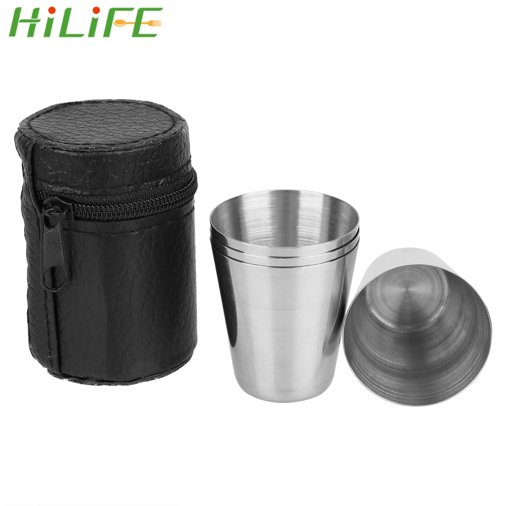 HILIFE 4 шт./компл. 1 унция бокал для вина 30 мл Питьевая чашка из нержавеющей стали