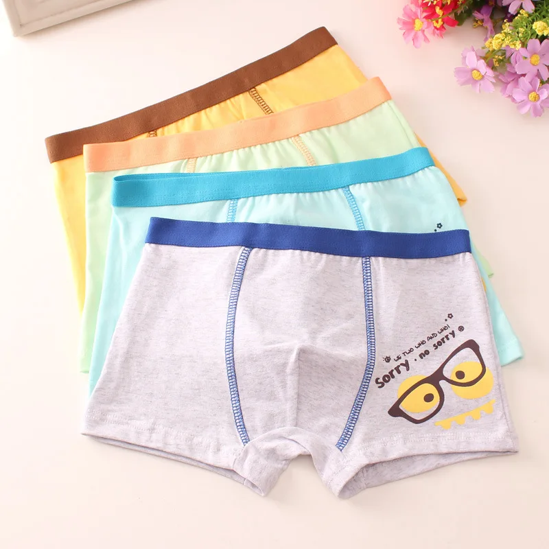 Трусы боксеры хлопковые в полоску для мальчиков 2 12 лет 6 шт./лот|baby boy briefs|boys briefsboys