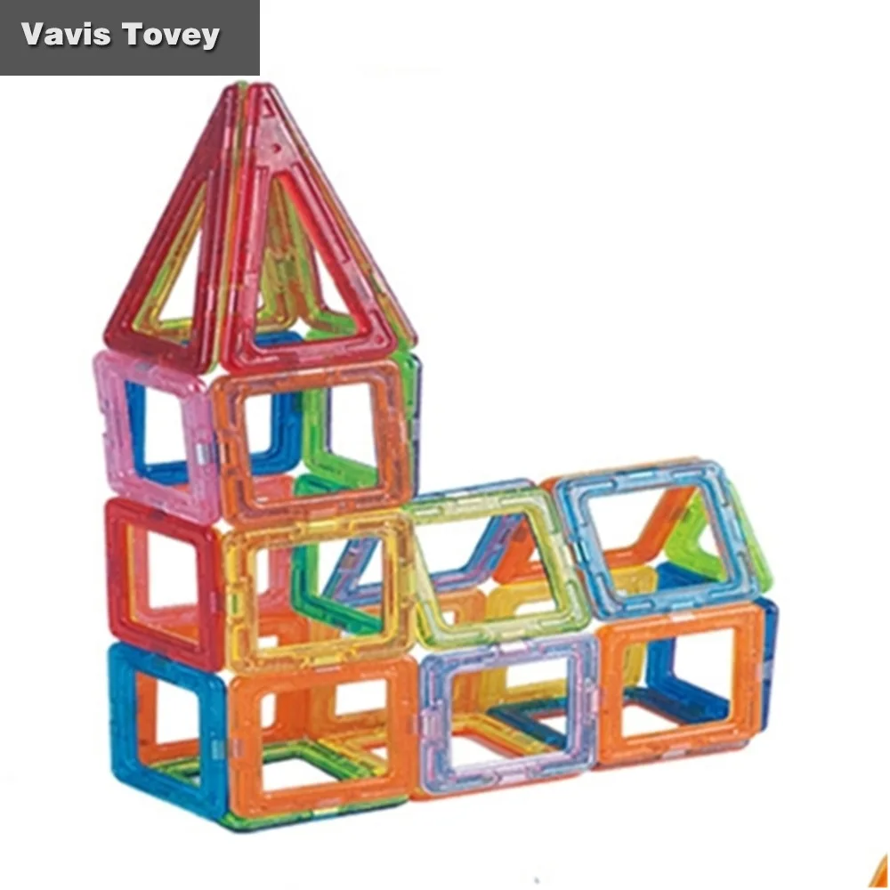 

Vavis Tovey Children's DIY magnetic piece toy Boy and girl puzzle spelling assembling building blocks set