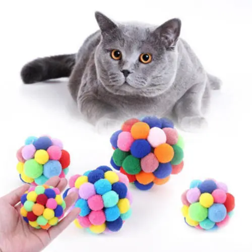 Домашние новые игрушки для кошек красочные ручной работы колокольчики надувной