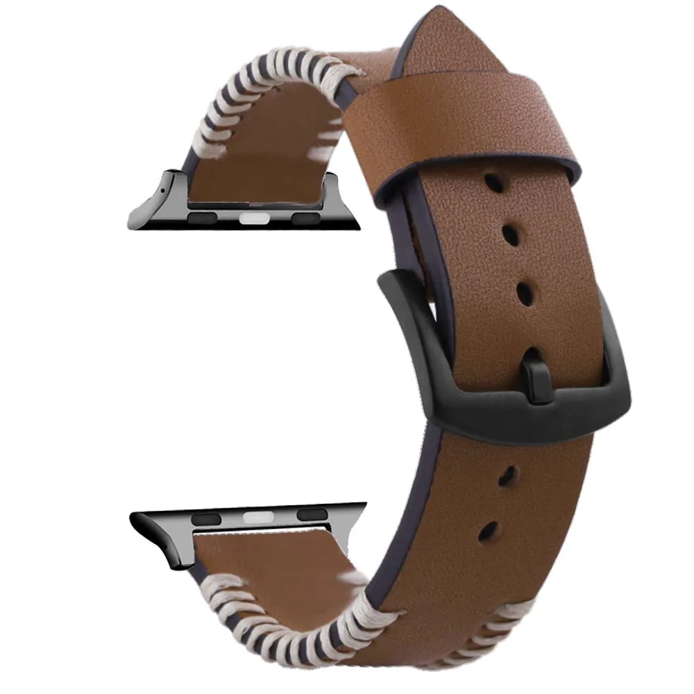Кожаный ремешок для часов Apple watch 42 мм 44 iwatch se 6/5/4/3/2/1 38 40 ремень | Наручные часы