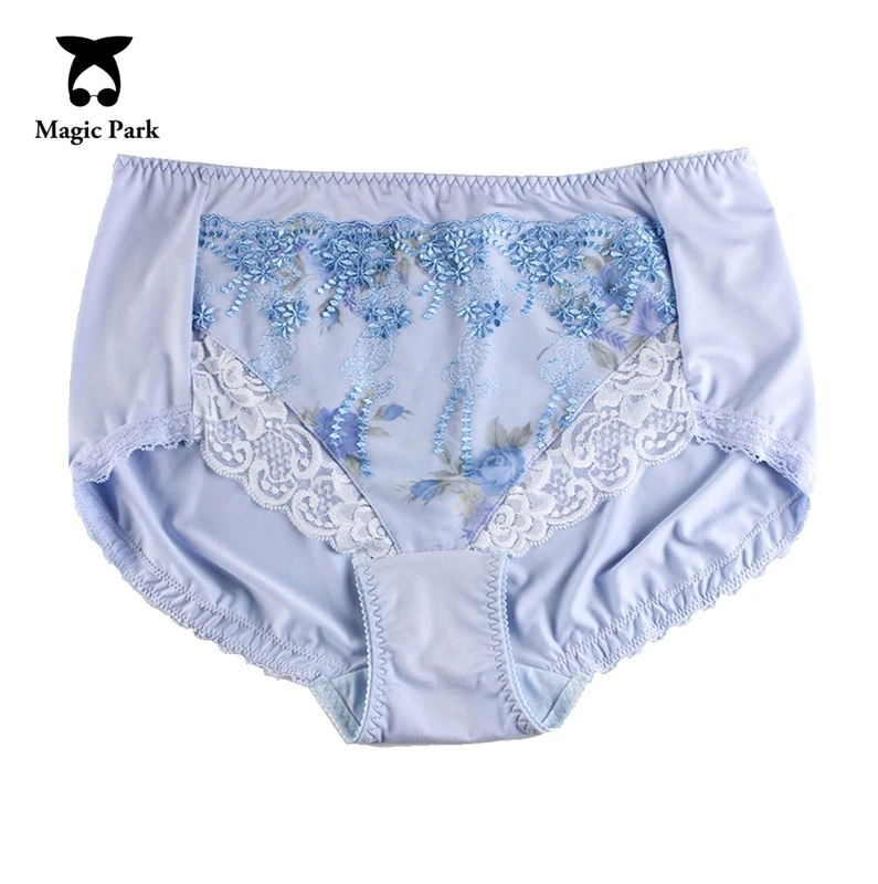 Magic Park 3pcs/lot L 2XL Women Briefs Plus size Mid Rise Soft Panties Pack Smooth Panties|soft panties|woman briefswomen panties |