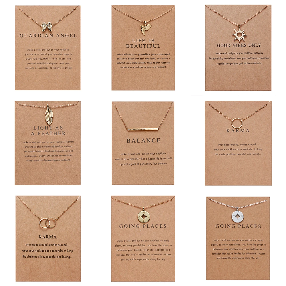 

Necklace Women Karma Gold Color Three Circle Pearls of LOVE Good Luck Elephant Dragonfly Butterfly Sun Wings Chain Choker Gifts