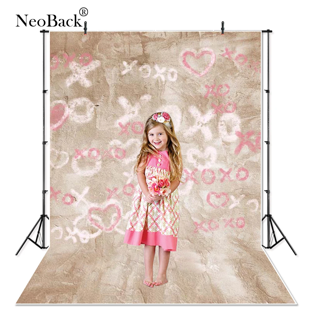 

NeoBack 5x7 футов виниловые тканевые летние фоны для фотосъемки новорожденных детей с принтом розового загара сердца XO фоны для фотостудии P0958