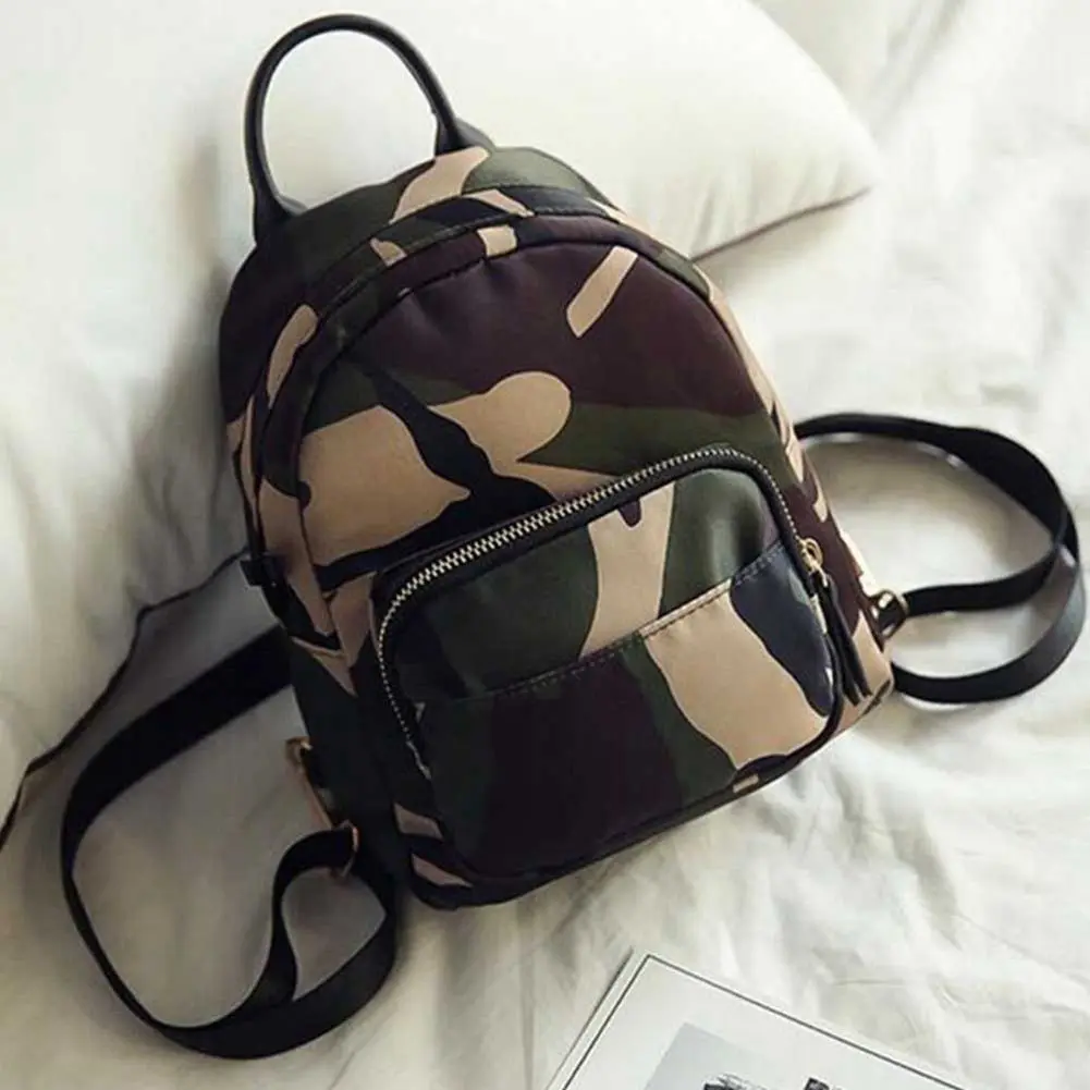 FGGS Women Backpack Nylon Shoulder School Travel Bag Small Casual backpack(Camouflage) | Багаж и сумки