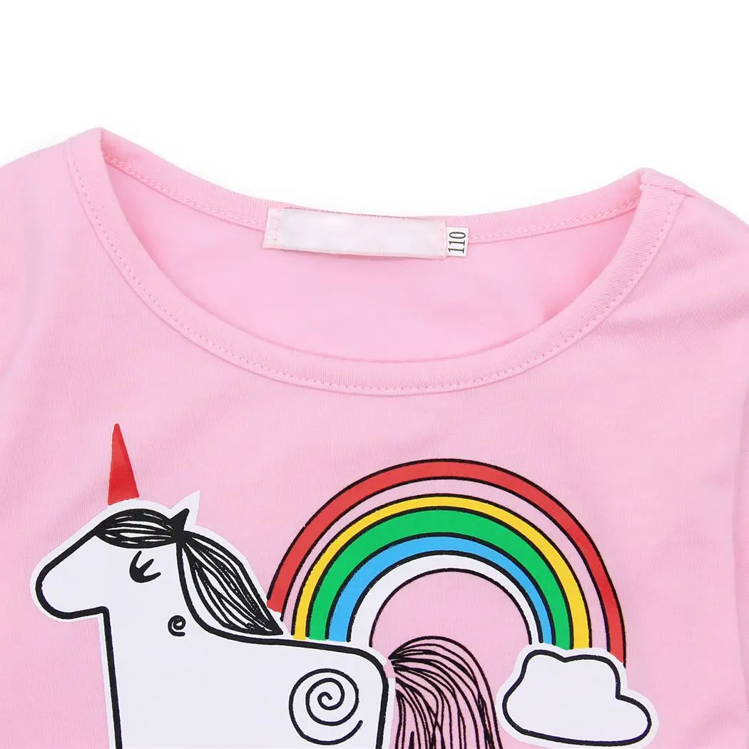 AmzBarley Girls Rainbow Unicorn Tutu Outfits Cute Princess Long Sleeve Fluffy Tulle Birthday Fancy Dress Up Party Dresses | Детская