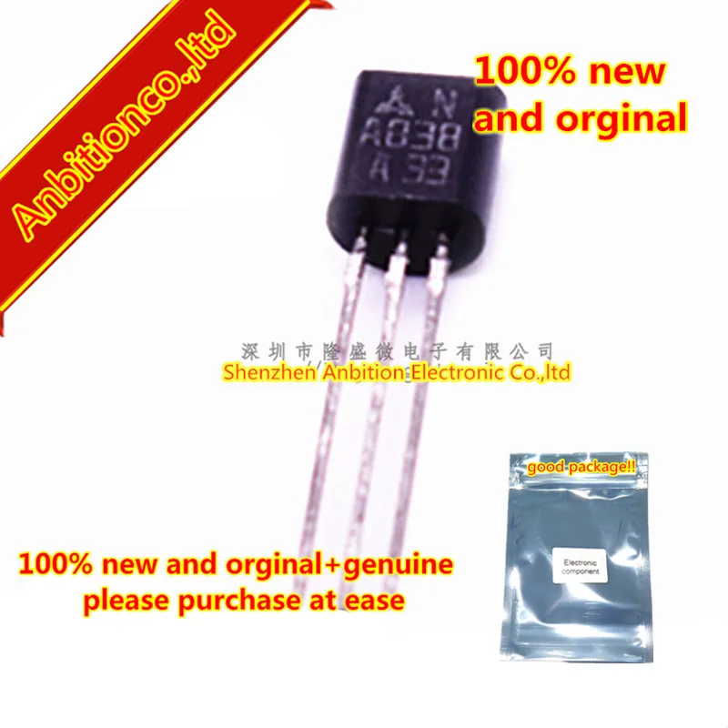 

20pcs 100% new and orginal A838 2SA838 Silicon PNP epitaxial planer type TO-92 in stock