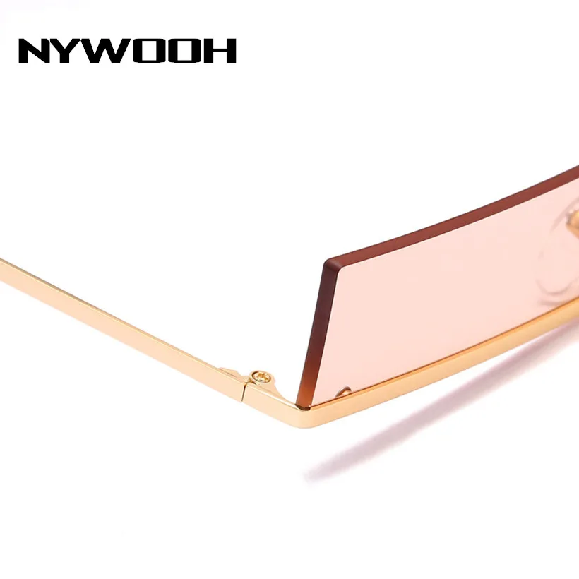 Винтажные прямоугольные солнцезащитные очки NYWOOH для мужчин и женщин Роскошные