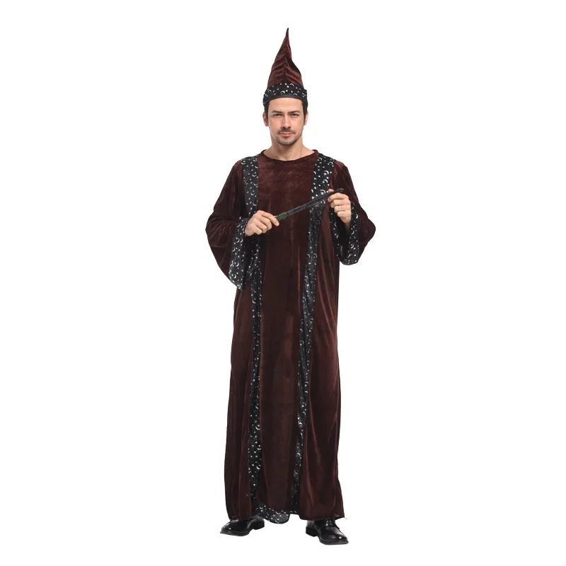Карнавальный костюм на Хэллоуин для мужчин Gandalf Magic School Wizard карнавальный Monk