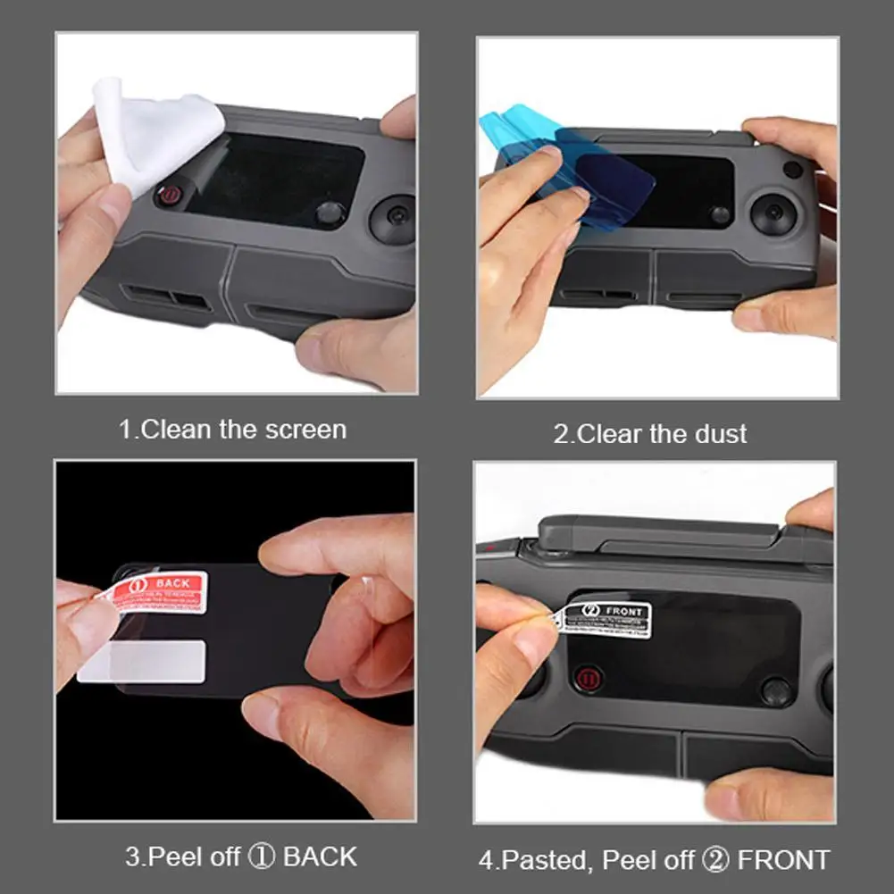 2pcs Remote Controller Skin Screen Protector Protective Film for DJI MAVIC 2 PRO /ZOOM Drone Dustproof | Электроника
