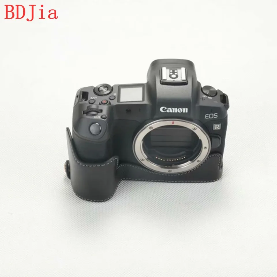 2019 Натуральная Воловья кожа корпуса для половины камеры база Canon EOS R с отверстием
